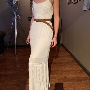 Cream mossimo maxi boho dress